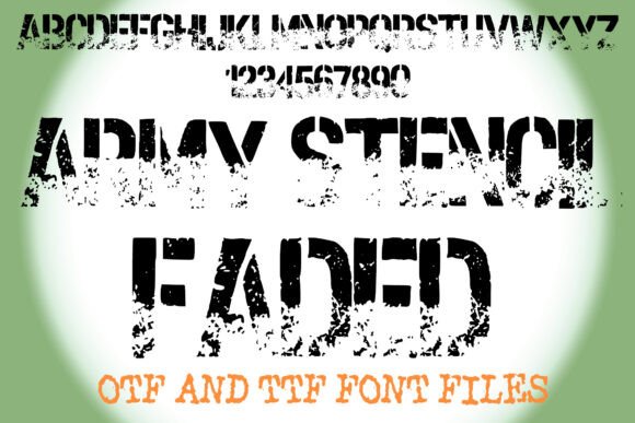 Army Stencil Faded: A Weathered Display Font for Editorial Identity