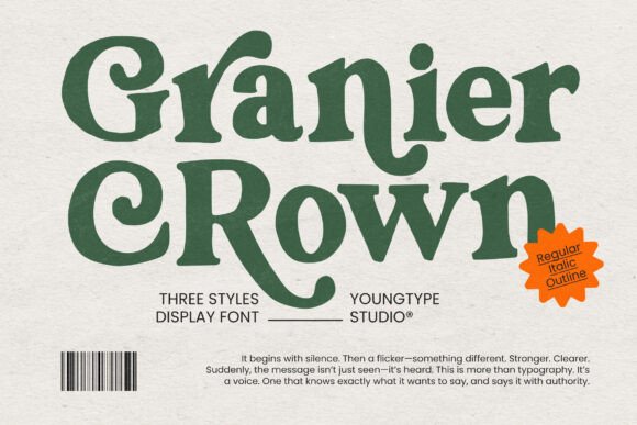 Granier Crown: A Bold Font for Creative Makers