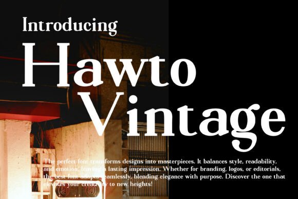 Hawto Vintage Font