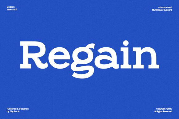 Regain: A Bold Font for Business Branding