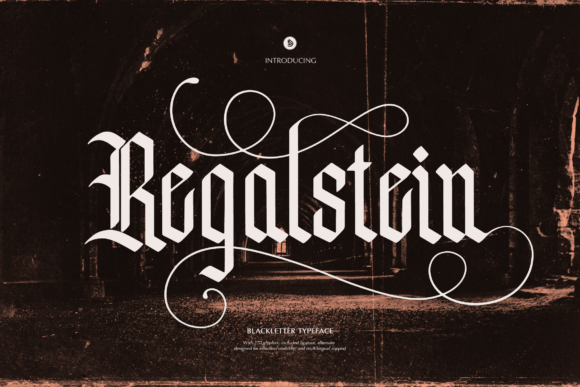 Regalstein Font: Bold Blackletter for Digital Marketing