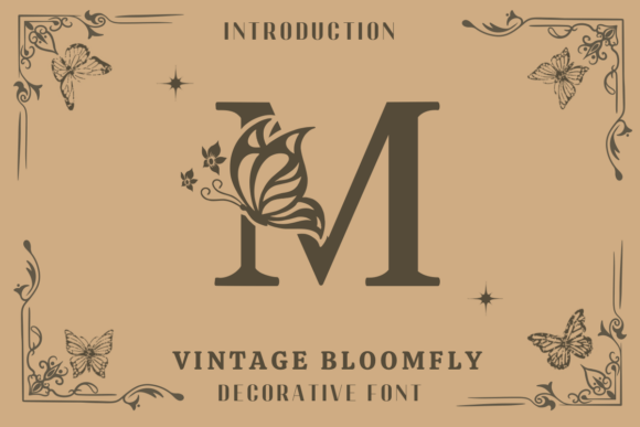 Vintage Bloomfly Font for Business
