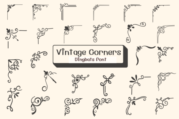Vintage Corners Font for Web Design