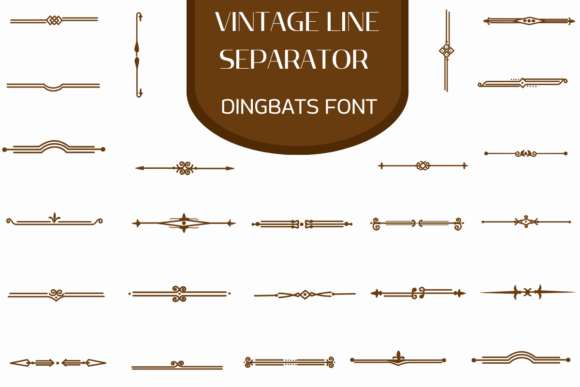 Vintage Line Separator Font